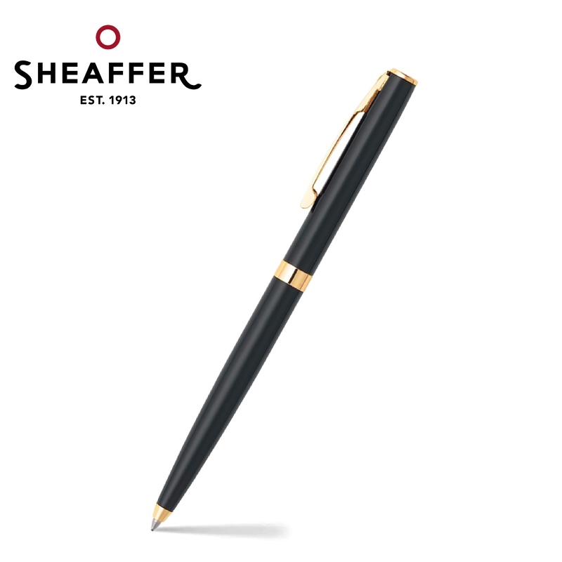 免費客製化刻字【Sheaffer】戰斧黑桿金夾原子筆 SFE2947151✿50B003